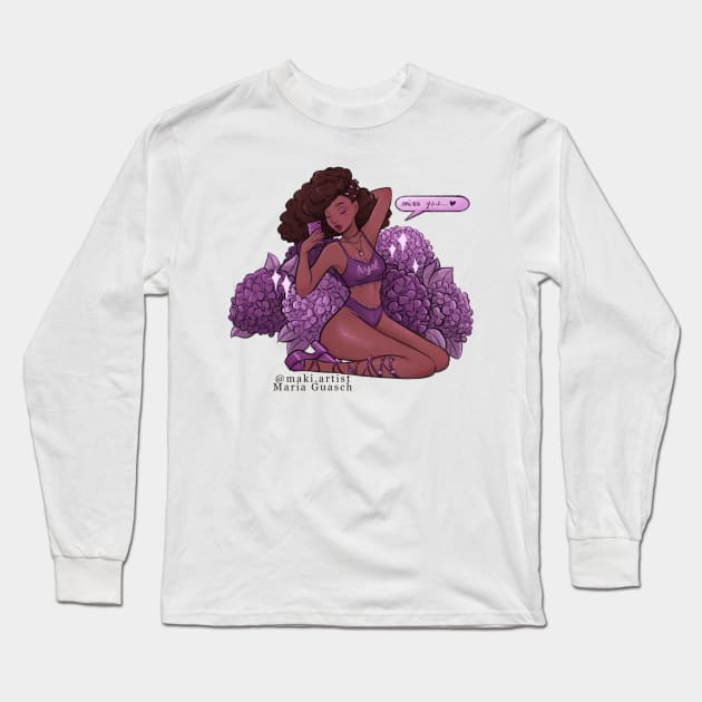 St Valentine day girl Long Sleeve T-Shirt by Maki.artist